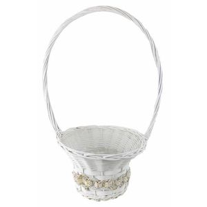 MAKRO - Košík guľatý biely s rúčkou M vyobraziť