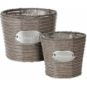 MAKRO - Kvetináč sada 2ks Taupe vyobraziť