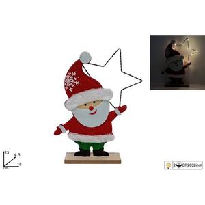 MAKRO - Mikuláš s hviezdou LED 23cm vyobraziť