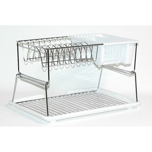 MAKRO - Odkvapkávač na riad 2 poschodia, umelá hmota chróm vyobraziť