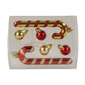 MAKRO - Ozdoba vianočná na stromček 6ks, červeno – zlaté farebné prevedenie vyobraziť