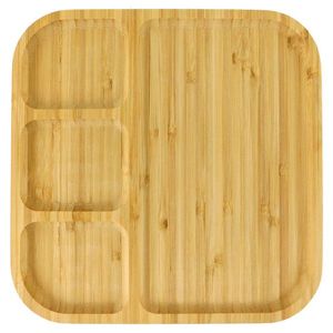 MAKRO - Podnos delený štvorec 24, 5x1, 5cm, bambus vyobraziť