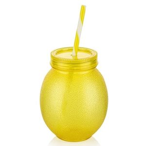 MAKRO - Pohár so slamkou Citron rôzne farby vyobraziť