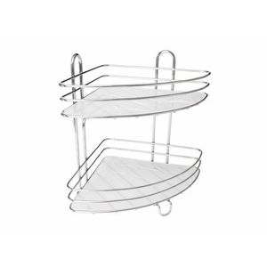 MAKRO - Polička rohová 2 poschodová, pochrómovaná vyobraziť
