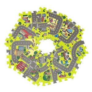 MAKRO - Puzzle penové 30x30cm, 9ks, EVA vyobraziť