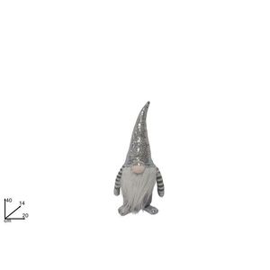 MAKRO - Škriatok vianočný strieborný 40cm vyobraziť