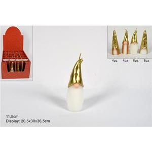 MAKRO - Sviečka škriatok zlatá rôzne druhy vyobraziť