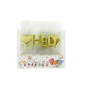 MAKRO - Sviečky 5ks 2srdcia a 3písmená vyobraziť