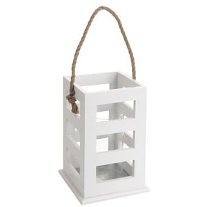 MAKRO - Svietnik drevo-sklo 16x16x23cm vyobraziť