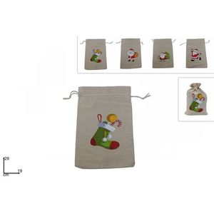 MAKRO - Vrecko vianočné, juta, 19x29 cm rôzne druhy vyobraziť