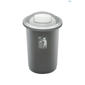 PLAFOR - Kôš na recyklovanie odpadu 50L strieborný, umelá hmota vyobraziť