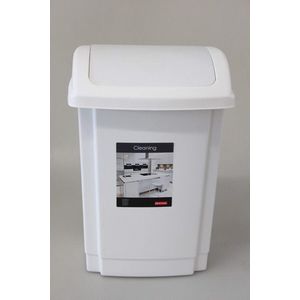 PLAST TEAM - Smetný kôš Swing 25L, biely, umelá hmota vyobraziť