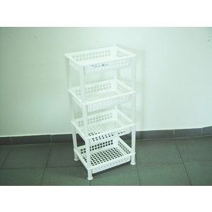 PLETATEX - Polička 4 dielna, umelá hmota vyobraziť