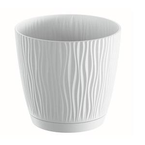 PROSPERPLAST - Kvetináč SANDY 23, 9cm biely vyobraziť