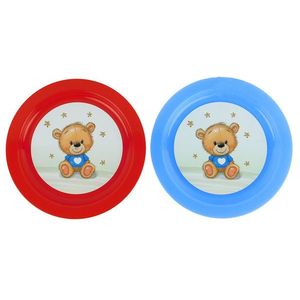 TVAR - Tanier detský plytký IML Medvedík modré tričko rôzne farby, umelá hmota vyobraziť