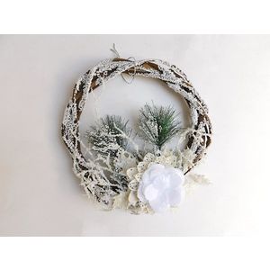 Vianočný veniec - biely vyobraziť