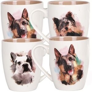 VERONI - Hrnček 360ml Dog rôzne motívy vyobraziť