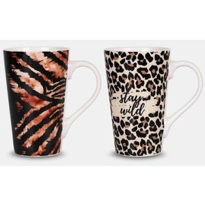 VERONI - Hrnček 400ml ANIMAL PRINT rôzne motívy vyobraziť