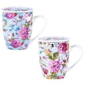 VERONI - Hrnček s čajítkom 360ml Amaya rôzne motívy vyobraziť