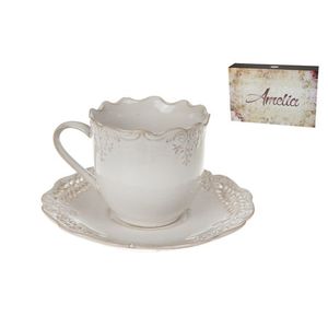 VERONI - Šálka + podšálka AMELIA sada 6 + 6ks 05632 vyobraziť