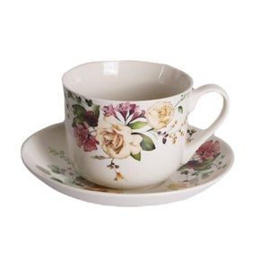 VERONI - Šálka 440ml s podšálkou Bali vyobraziť