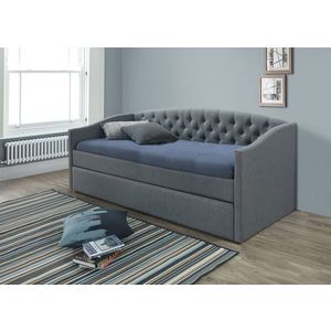 SIGNAL Alessia 90 čalúnená rozkladacia posteľ s prísteľkou sivá vyobraziť