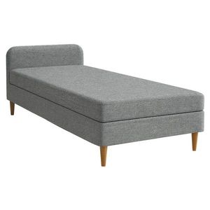 KONDELA Bruny 110 čalúnená jednolôžková posteľ s matracom sivá vyobraziť