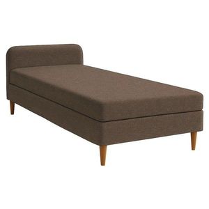 KONDELA Bruny 110 čalúnená jednolôžková posteľ s matracom hnedá vyobraziť