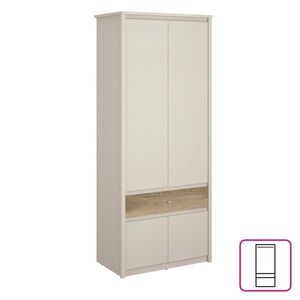 KONDELA Karos 4D1S šatníková skriňa so zásuvkou kašmír / dub evoke vyobraziť