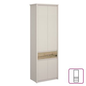 KONDELA Karos 4D1S/70 šatníková skriňa so zásuvkou kašmír / dub evoke vyobraziť