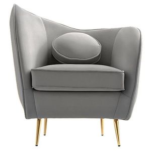 KONDELA Ezio kreslo sivá (Velvet) / zlatá vyobraziť