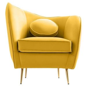 KONDELA Ezio kreslo žltá (Velvet) / zlatá vyobraziť