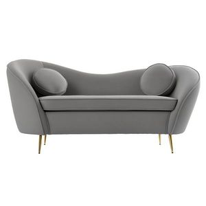 KONDELA Ezio Typ 2 dvojsedačka sivá (Velvet) / zlatá vyobraziť