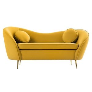 KONDELA Ezio Typ 2 dvojsedačka žltá (Velvet) / zlatá vyobraziť