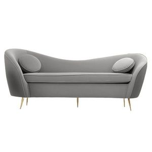 KONDELA Ezio Typ 3 trojsedačka sivá (Velvet) / zlatá vyobraziť