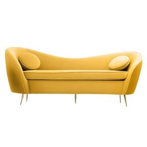 KONDELA Ezio Typ 3 trojsedačka žltá (Velvet) / zlatá vyobraziť