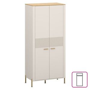 KONDELA Runol 2D dvojdverová šatníková skriňa kašmír / dub kamenný vyobraziť