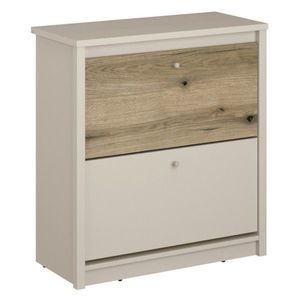 KONDELA Karos 2K botník kašmír / dub evoke vyobraziť