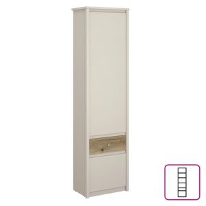 KONDELA Karos 2D1S dvojdverový regál so zásuvkou kašmír / dub evoke vyobraziť