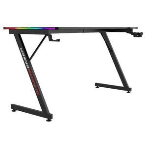 Herní stůl SHADOW GAMER 2.0 140 cm LED RGB černý vyobraziť