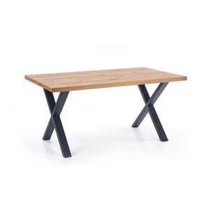 Jídelní rozkládací stůl Xaver 160/250 cm dub jasný/černý vyobraziť