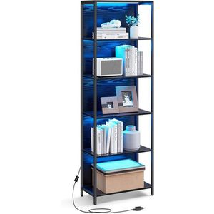 Knihovna s LED osvětlením Vasagle Lighty černá vyobraziť