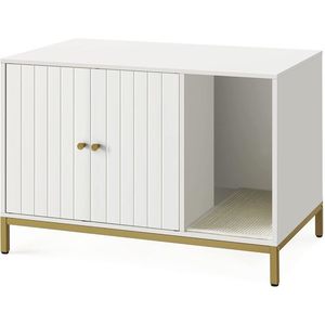 Kočičí toaleta Glenda 80 cm bílá/zlatá vyobraziť