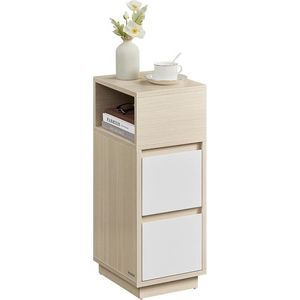 Noční stolek Vasagle Vernon bílá/hnědá vyobraziť