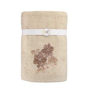 Sada 3 ks bavlněných ručníků Maribella 004 světle béžová/ibišek vyobraziť