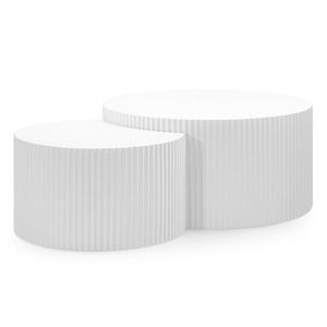 Sada dvou konferenčních stolků Belmonte bílá vyobraziť