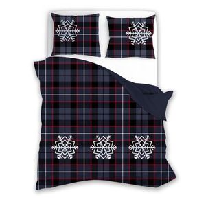 Vánoční bavlněné povlečení Nordic 007 220x200 cm + 2x 70x80 cm tmavě modré vyobraziť