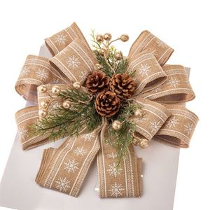 Mašľa na vianočný stromček 30 x 81 cm, prírodná vyobraziť