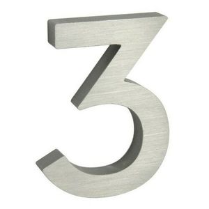 Hliníkové číslo 3 3D brúsený povrch RN.100LV.3.AL.3D vyobraziť