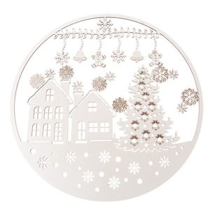 Drevená vianočná dekorácia na stenu Perníkový muž, 37 cm vyobraziť